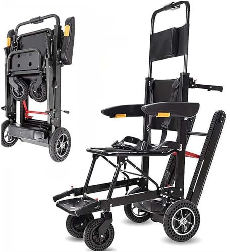 Crawler-Treppensteigrollstuhl, tragbarer elektrischer Rollstuhl, zusammenklappbarer Treppenlift, Crawler, kann Treppen hoch- und runtergehen, Stuhl-Gehhilfe, mobil für Erwachsene mit Behinderungen