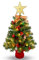 Uten Mini Albero di Natale, 60 cm Alberi di Natale con 50 Luci LED, 6 Gruppi Bacche Rosse, 6 Pigne, Stelle, Fiocchi e 20 Palline di Natale per Ufficio, Soggiorno, Davanzale