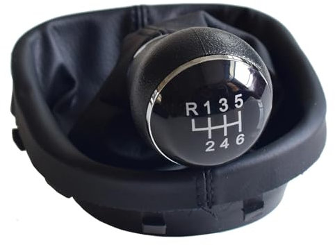 Schaltknauf Für VW Für Touran 2003-2010 Auto Styling Zubehör 5 6 Gang Schaltknauf Hebel Schalthebelmanschette Kofferraumabdeckung Kragengehäuse Schaltknüppel(6 Speed)