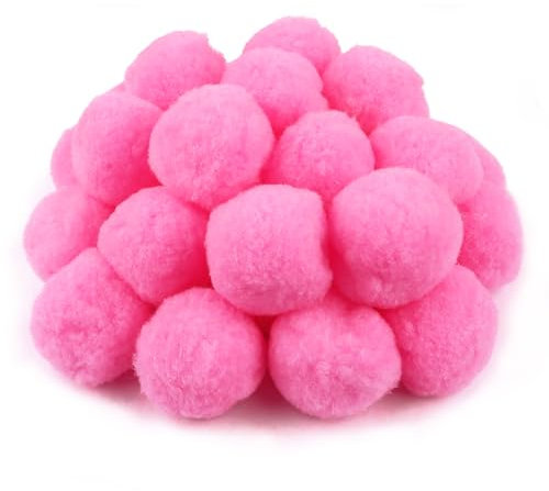 TOAOB 30 Stück Pompons zum Basteln Groß 5 cm Rosa Pompom Flauschigen Plüsch set Bälle Kunst Bommel für Dekorieren Verzieren Nähen DIY Lustige Kreativen Handwerk