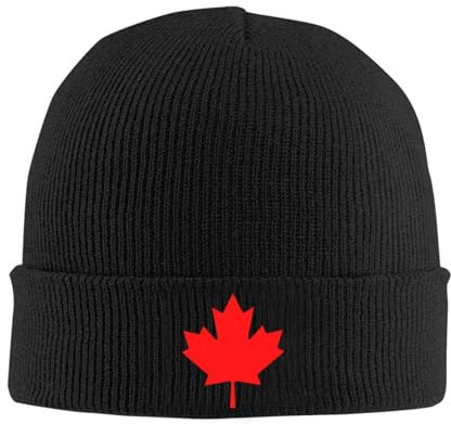 Strickmütze Kanada-Ahorn Beanie Mütze Weich Beanie Hat Atmungsaktive Beanie Hut Für Alle Jahreszeiten Fischen Camping