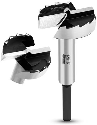 NICAVKIT Professional 40mm Forstnerbohrer für Holz,40mm Forstner bohrer Bit Holz Lochschneider mit Sechskantschaft, Holzbohrer Topfbohrer Kunstbohrer für Holzs