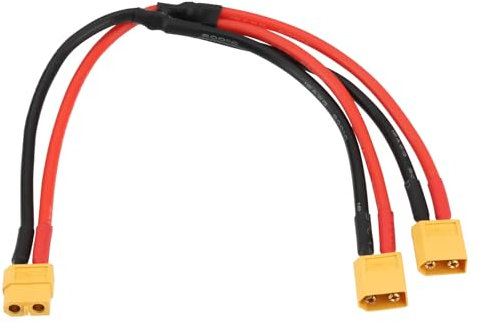 EMSea 1 Stück XT60-Buchse auf Dual-Stecker-Verlängerungskabel 12 AWG XT60-Buchse auf 2 XT60-Stecker Adapter-Verlängerungskabel für Solarpanel Solargenerator Kraftwerk Schiff (30cm)