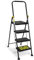 Taburete escalera plegable de 4 peldaños, certificado EN14183, soporta hasta 150 kg, antideslizante, ahorra espacio, profesional, blanco o negro, para casa, oficina, almacén (4)