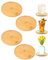 TPZORJX 4pcs Platos para Velas de madera Retro, Redondos Portavelas Candelabros Decorativas Soporte de Vela de Pedestal para Hogar, Boda Fiestas, Cena de Cumpleaños Navideña, D 9cm
