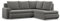 Mebligo - Ecksofa mit Schlaffunktion und 2 Bettkasten Hellgrau 230x89x200 (BxHxT) FORESTA - Rechts Eckcouch, Sofas & Couches, Couch L Form, Cauchsofa, Sofa Wohnzimmer, Ecke Sofa