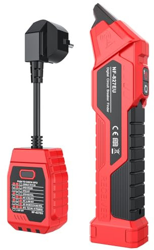 NOYAFA NF-827EU Sicherungssucher, Stromkreissuchgerät, Berührungsloser Spannungsprüfer (mit Steckdosenprüfer für 230V Schuko) - NCV Phasenprüfer，schnellen Identifizierung，Kabelsuchgerät，Stromprüfer