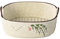 Piccola casseruola vintage in ceramica quadrata da 17 cm, per lasagne, con manici, per forno, microonde, friggitrice ad aria (quadrata C)