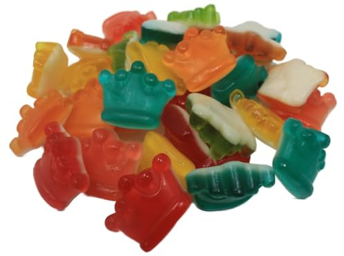 Fruchtgummi Krone mit Fruchtgeschmack und Schaumzuckerboden 175g