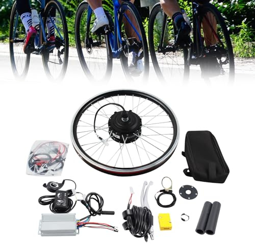 CuCummoo 20'' E-Bike Umbausatz, 36V 250W Brushless Getriebe Vorderrad Nabenmotor, Daumengas Ebike Conversion Motor Kit mit LCD Display und Integriertem Controller für Fahrrad