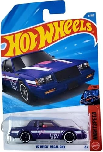 Hot Wheels '87 Buick Regal GNX Treasure Hunt! [Purple] Night Speed 1/10, 9/250, Maßstab 1:64, Druckguss-Spielzeugfahrzeug