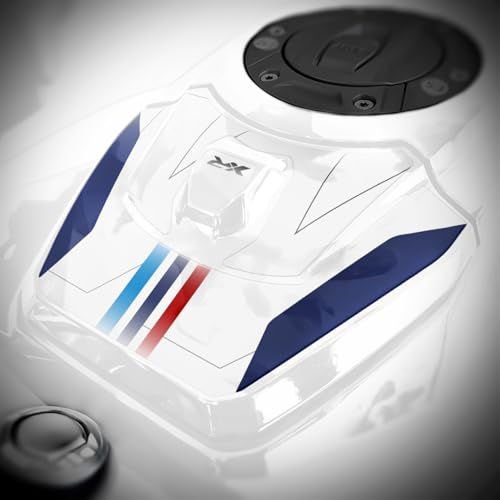 Az Graphishop 3D-Harz-Tank-Türaufkleber kompatibel mit BMW M 1000 XR 2024 Schutz vor Stößen und Kratzern Made in Italy AST-M1000XR-24 (Light White)