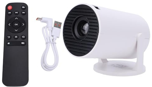 KKPLZZ Heimkino-Projektor, Geräuscharmer 25-dB-WLAN-Videoprojektor mit Mehreren Anschlüssen und Integrierten Surround-Sound-Lautsprechern für HD-Filme und Präsentationen