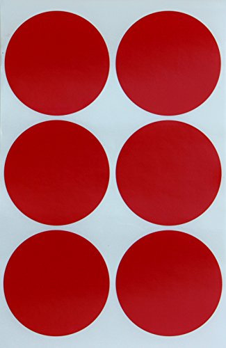 Sticker Rot 50 mm runde Aufkleber – 5 cm Sticker 180 Stück von Royal Green