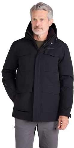Mountain Warehouse Concord Extreme Herren Daunenjacke,Wasserdichte,Gefütterte, Warme,Winterjacke, Regenjacke Schwarz 2X-Large