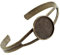 1 Filigraner Armreif mit Fassung für Cabochon ? 20 mm, antik bronze