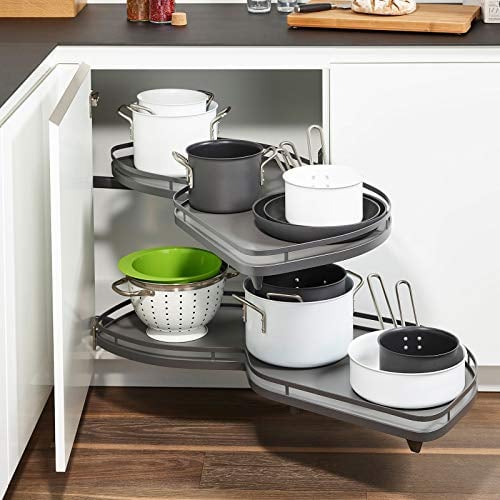 Lemans II anthrazit rechts ausschwenkend für Eckschrank mit 50 cm Türbreite und Lichter Schrankhöhe von 650-800 mm Eckschrankauszug Schwenkbeschlag von SO-TECH®
