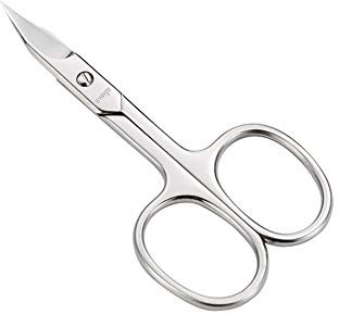 LIVINGO Premium Nail Scissors Multi-Purpose Stainless Steel Manicure Pedicure Beauty Grooming Kit for Eyebrow, Facial, Toenail, Dry Skin Curved Blade 9cm