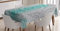 ABAKUHAUS Grau und Teal Tischdecke, Mandala Occult Motiv, Pflegeleicht mit Modernster Druck Technologie Waschbar und Personalisiert, 140 x 240 cm, Teal Grau
