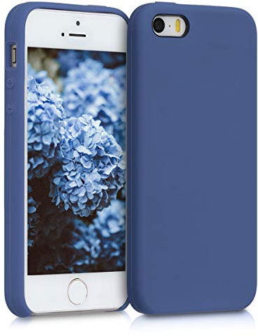 kwmobile Case Compatible with Apple iPhone SE (1.Gen 2016) / iPhone 5 / iPhone 5S Case - TPU Silicone Phone Cover with Soft Finish - Cornflower Blue