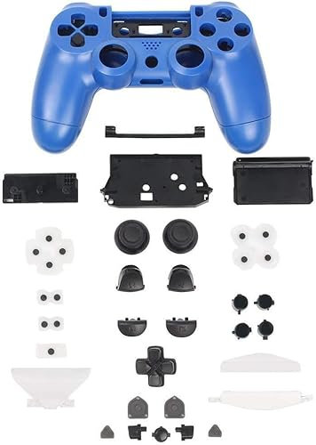 Carcasa Completa con Botones para PS4 Slim Pro para Playstation 4 DualShock 4 Slim Pro 4.0 JDS-040 JDM-040 Mando inalámbrico (Azul)
