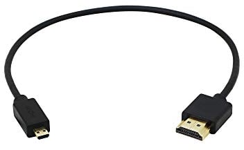 CERRXIAN Micro HDMI auf HDMI Kabel,High-Speed 4K Ultra HD HDMI 2.0 Kabel - 0,3 m (neueste Standard) unterstützt Ethernet, 3D, Audio Return HDMI Male to Micro HDMI Male