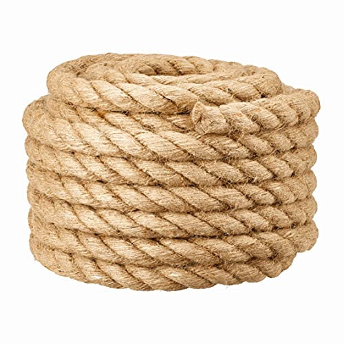 Corda barriera in iuta da 12mm per corrimano scala/guardrail balcone/tubo/decorazione pneumatico, Spago di industriale per tiro alla fune, altalene, sollevamento di navi, arrampicate, 12mm*10m, beige