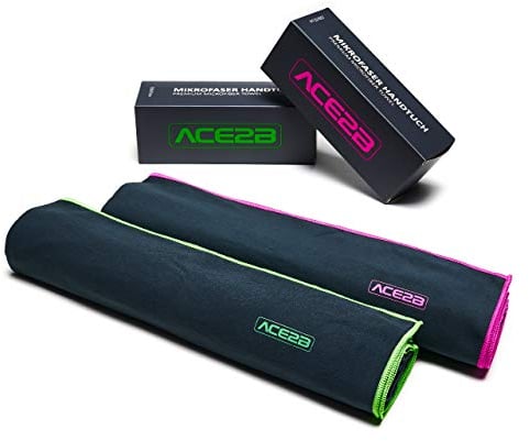 ace2b Mikrofaser Handtuch I kompakt Ultraleicht schnelltrocknend I Sporthandtuch & Fitness I Microfaser Handtücher für Sport Fitnessstudio Strand Outdoor Camping Wandern Reisen I 150x70 cm