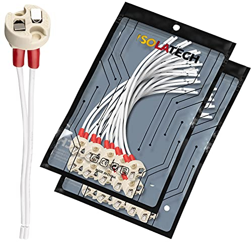 ISOLATECH 20Stk Universal Keramikfassung für MR16 MR11 GU5.3 G4 Sockel LED Energiesparlampen (max.250V/2A) Leuchtmittel Home Installation Einbau Decke Halterung Küche Badezimmer hitzebeständig