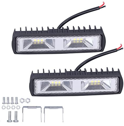 Barres lumineuses de travail de voiture 12LEDs 36W 12-24V projecteurs phares pour moto camion bateau tracteur remorque tout-terrain