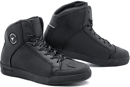 STYLMARTIN Scarpe da moto impermeabili CE traspiranti in pelle Air-Mesh con protezione alla caviglia 45