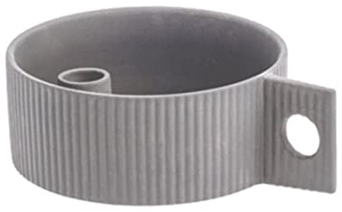 Storefactory - Kerzenhalter, Kerzenständer - Lidaby - Keramik - Farbe: hellgrau - (ØxH) 19 x 6 cm