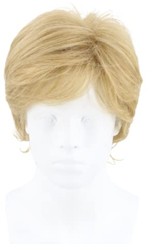 LeMarnia 70er Jahre Herren Perücken Blond Kurze Lockenperücke für Männer Cosplay Halloween Kostüm Perücke