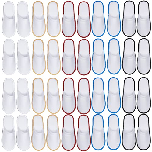 Binblin 20PCS Ciabatte Ospiti,Set Pantofole per Ospiti Multi Colore,Punta Chiusa per Ospiti Spa Famiglia Hotel Festa Casa,Inaugurazione Casa