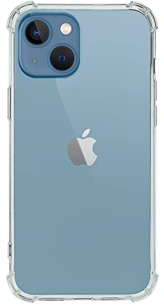 QUITECO Funda Transparente para iPhone 13 Mini, Carcasa Protectora TPU Silicona, protección Golpes caídas, Esquinas reforzadas