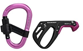 Mammut Smart 2.0 Belay Package | Sicherungsgerät und Karabiner Set, Zubehör zum Klettern | Pink, One Size