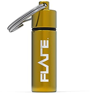 Flare Audio Capsule Yellow - Robustes, leichtes Aluminium, wasserdicht, Schlüsselanhänger