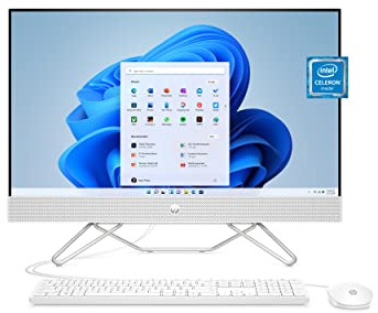 HP 60.5 cm All-in-One Desktop-PC, Intel Celeron Prozessor J4025, 8 GB RAM, 256 GB SSD, Full HD Micro-Edge-Display, Windows 11 Home, 720p Privacy Webcam, Wi-Fi und Bluetooth Combo (24-cb0010, 2022)