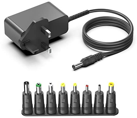 KFD 18V Universal AC Power Charger DC 2A 1.6A 1.5A 1A 0.5A Barrel DC Plug 8 Jacks 6.5x4.4mm 5.5x3.0mm 4.0x1.7mm 3.5x1.35mm Gtech HyLite HyLite 2 ProLite SCV300 Cordless Vacuum Power Supply