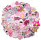 Stickers Aesthetic Pack 100 Sheets Cute VSCO Neon Girls Stickers, Waterproof Vinyl Decals Trendy Cool Sticker Set for Laptop, Computer, Luggage, Skateboard, Water Bottles, Scrapbook (Pink)