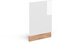 Vicco façade R-Line, Blanc Haute Brillance/Chêne de Force doré, 45 cm sans Plan de Travail