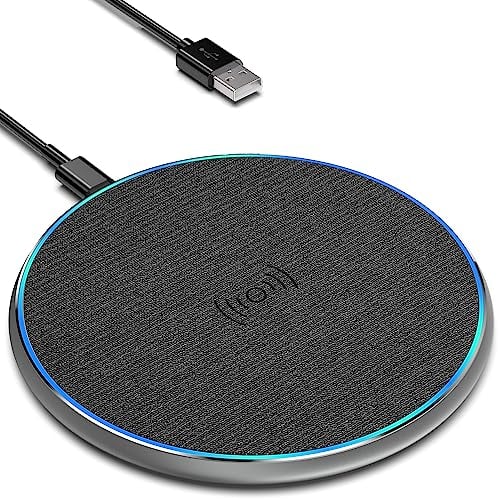 15W Wireless Charger, Eisreho Induktive Ladestation für iPhone 14/13/12/Pro/Max/Plus/Mini/XS/XR, AirPods, Induktions Kabelloses Ladegerät für Samsung Galaxy S25/S23/S22/S21/S20/Note 20, Huawei, Xiaomi