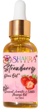 SH SHAKRA HEALTH 100% natürliches, veganes Yoni-Öl für organische, intime feminine Freuden, Hygiene & Massage mit sinnlichem Erdbeerduft, sexueller Gesundheit & vaginaler Feuchtigkeit