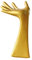 harayaa Schmuckhalter Dekoration Nordic Polyresin Ornamente Craft Female Display Stand Hand Arm Rack für Halskette Desktop, Gold