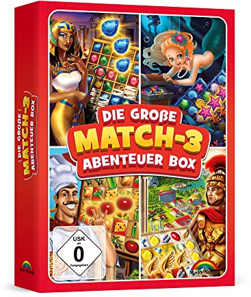 Die große Match 3 Abenteuer Box - 3 Gewinnt Spiele enthalten für Windows 11, 10, 8.1, 7