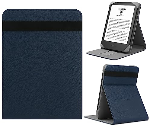 ZOENHWA Étui Universel pour 6 Pouces e-Reader,Compatible avec Kindle 2022 & 2019//Kobo Clara HD/Kobo Clara 2E/Kobo Nia/Pocketbook Basic 4/Touch Lux 5/Tolino/Sony avec Support Pliant Stable Case,Bleu