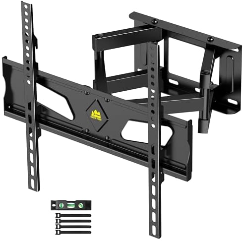 FORGING MOUNT Supporto TV Parete per TV da Plasma LED LCD Piatti e Curvi 26-65 Pollici, Braccio TV Staffa TV Girevole Inclinabile ed Estendibile con Doppio Braccio, fino a 45 kg, Max VESA 400x400mm