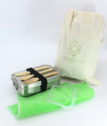 BOXENSTOP Edelstahl Brotdose Lebensmittelechte Lunchbox für Kinder und Erwachsene | Brotdose Kinder | Brotdose Erwachsene | Brotdose Edelstahl Kinder (Premium Edelstahl Lunchbox 1000 ml)
