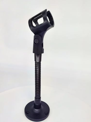 Mic Holder,Cellphone Holder with 6Arm & Mic Clip,Phone Clip with Heavy-duty & Stable Round Base Fits for All Mobile Phone and Mic,Support Phone and Microphone