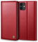 Handyhülle für iPhone 12/12 Pro Hülle, Premium Lederhülle Schutzhülle Tasche für iPhone 12/12 Pro Hülle Wallet Kartenfach Standfunktion Klappbar Flip Case für iPhone 12 Hülle, Rot